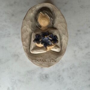 Willow Tree‎ Thank You Keepsake Box Angel Flowers Demdaco 2005